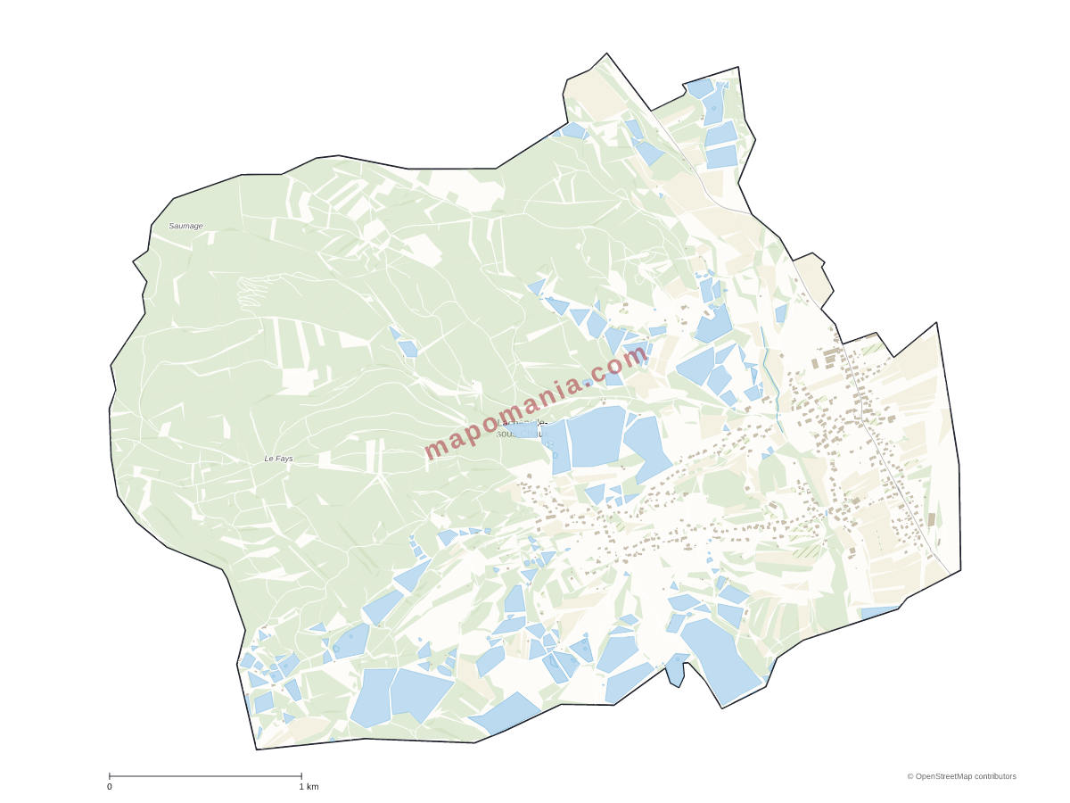 Carte de Lachapelle-sous-Chaux à personnaliser