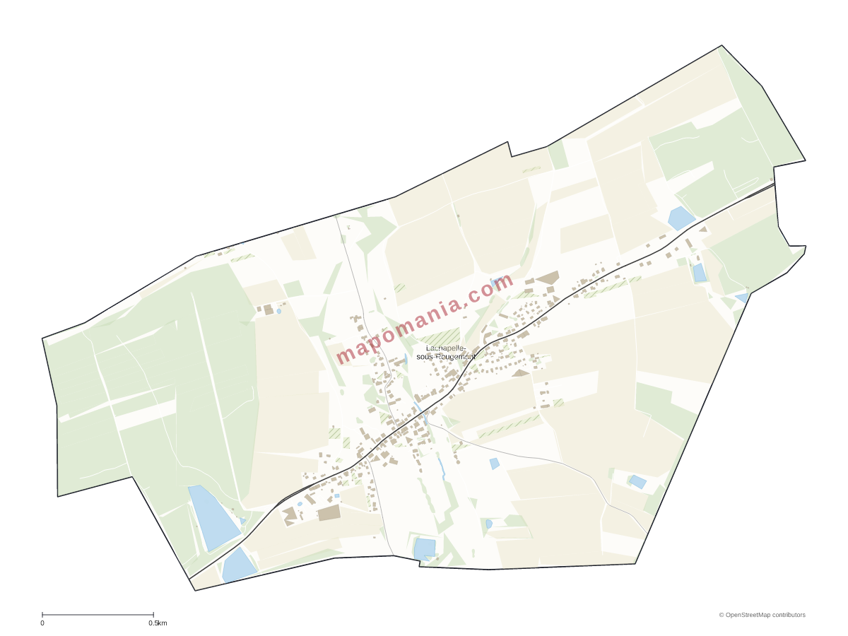 Carte de Lachapelle-sous-Rougemont à personnaliser