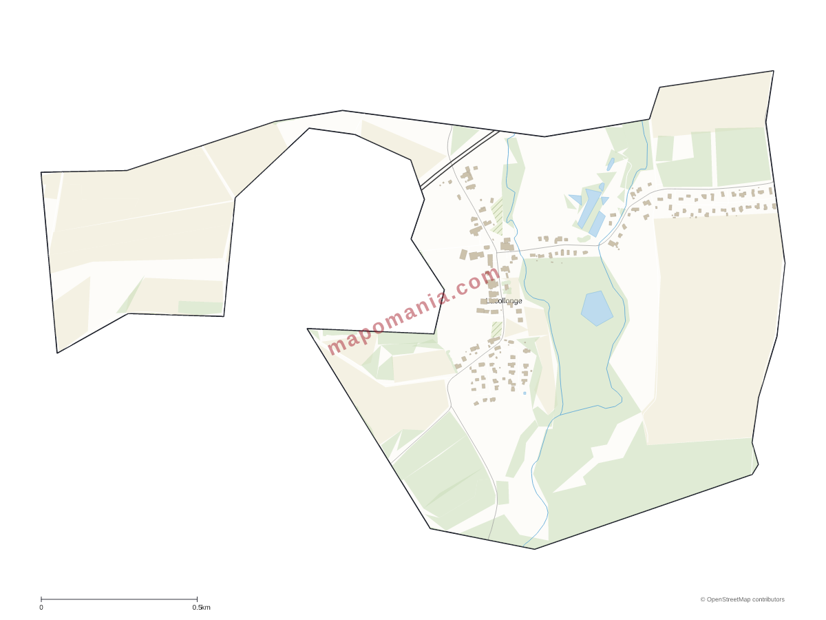 Carte de Lacollonge à personnaliser