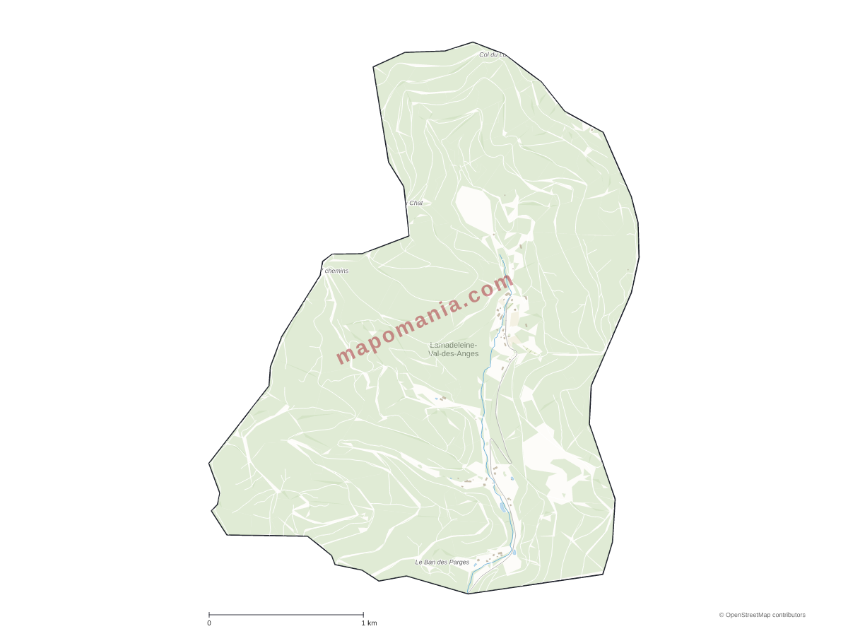Carte de Lamadeleine-Val-des-Anges à personnaliser