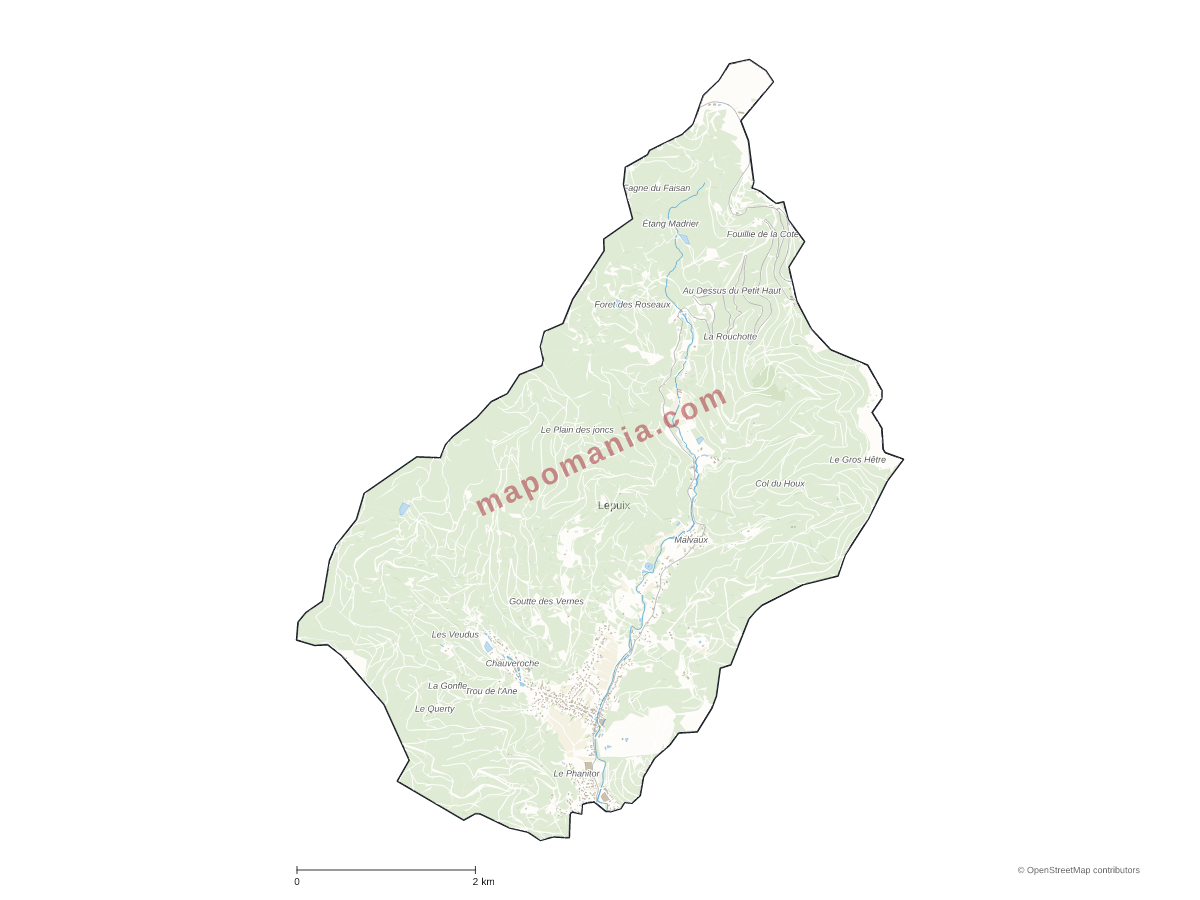 Carte de Lepuix à personnaliser