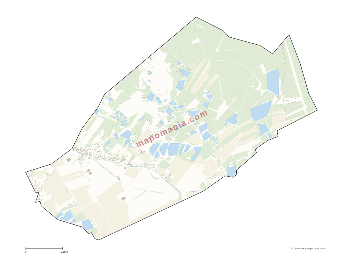 Carte de Leval à personnaliser