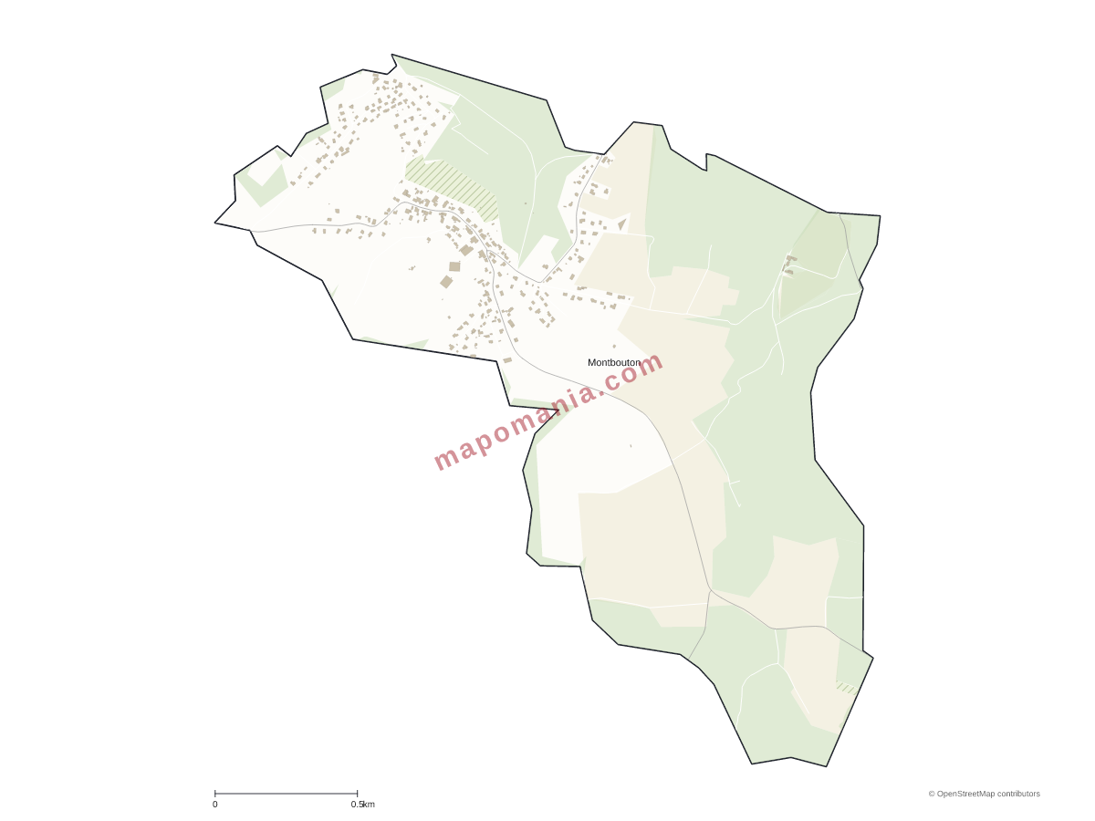 Carte de Montbouton à personnaliser