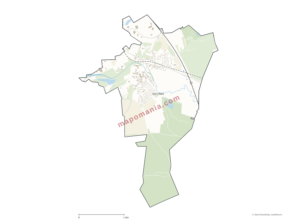 Carte de Morvillars à personnaliser