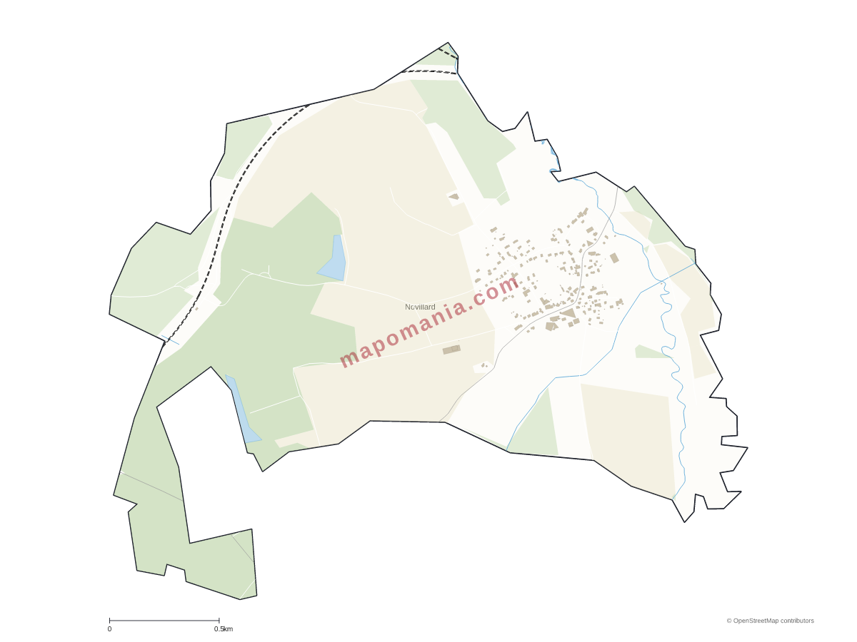 Carte de Novillard à personnaliser