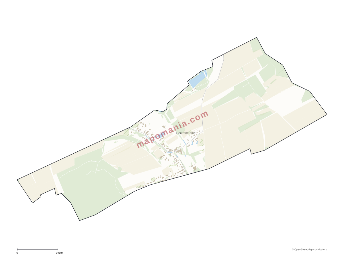 Carte de Petitefontaine à personnaliser
