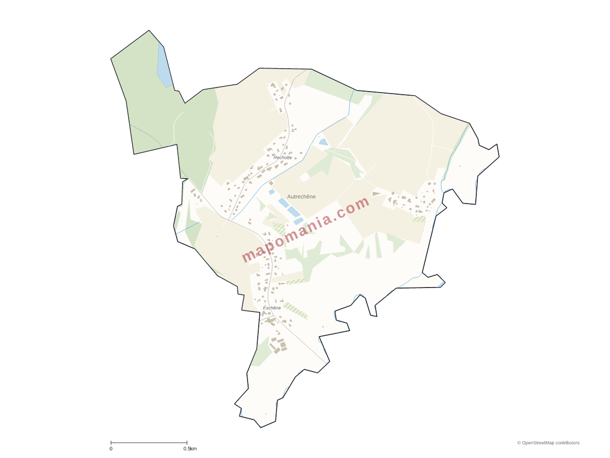 Carte de Autrechêne à personnaliser