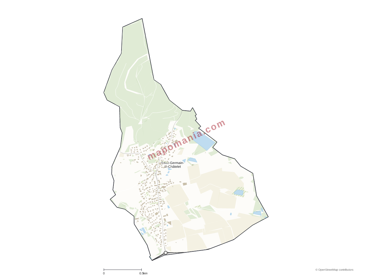 Carte de Saint-Germain-le-Châtelet à personnaliser