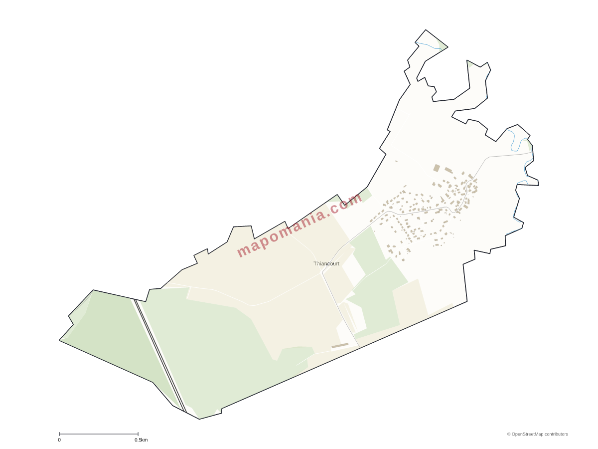 Carte de Thiancourt à personnaliser