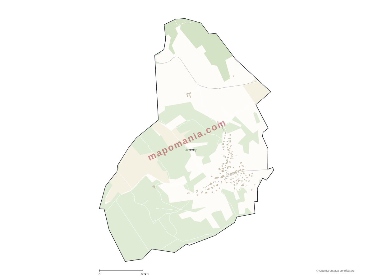 Carte de Urcerey à personnaliser