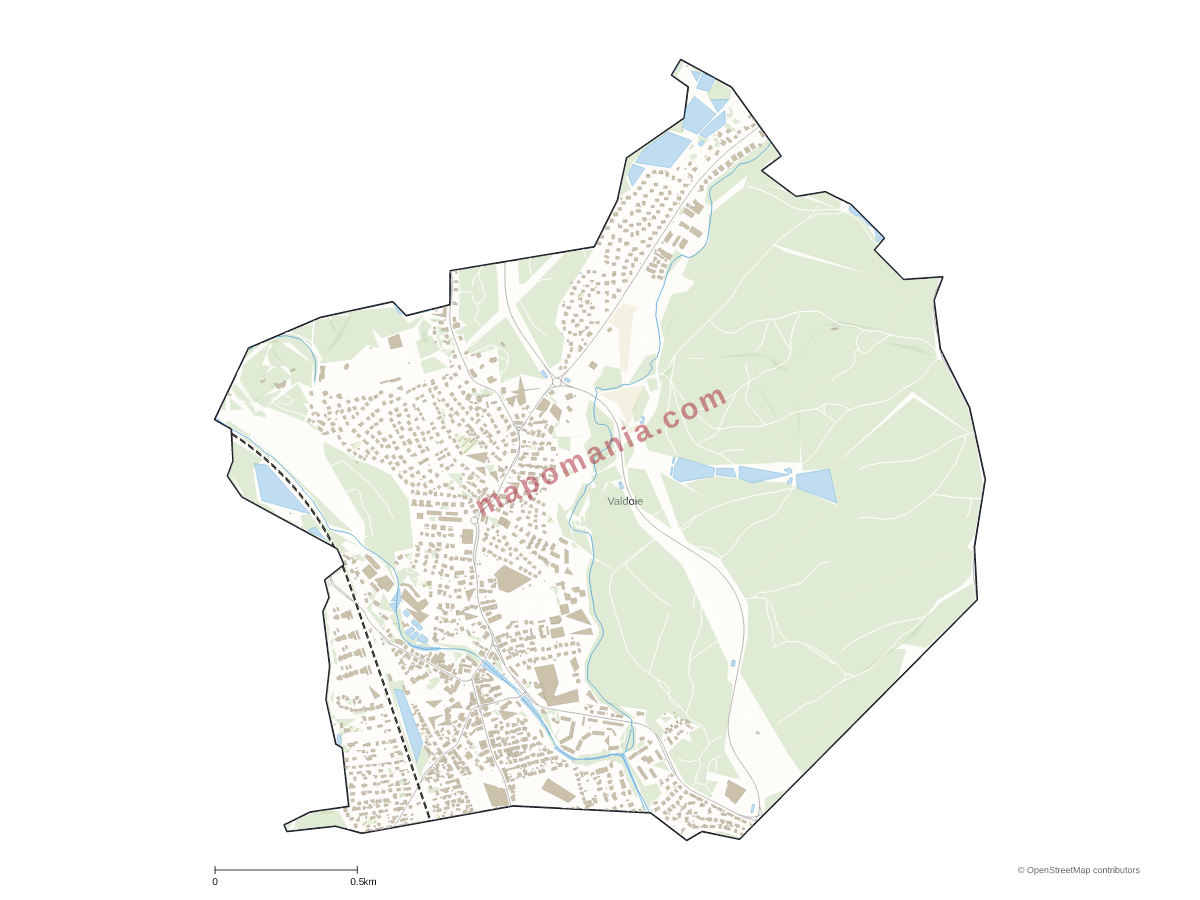 Carte de Valdoie à personnaliser