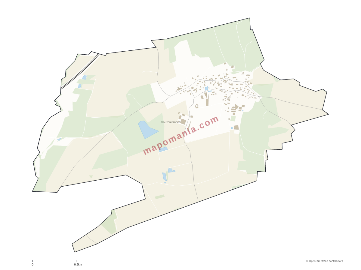 Carte de Vauthiermont à personnaliser