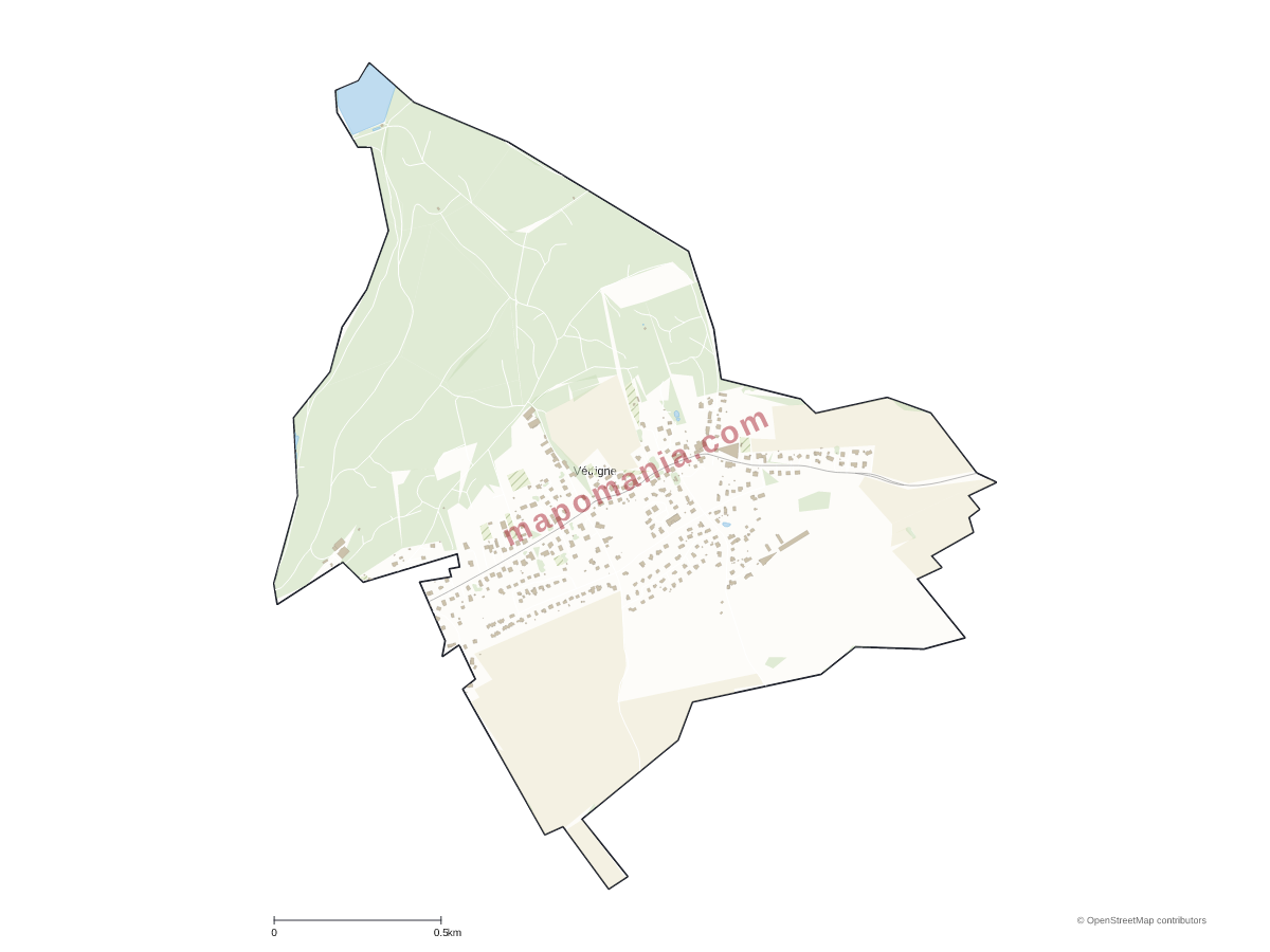 Carte de Vétrigne à personnaliser