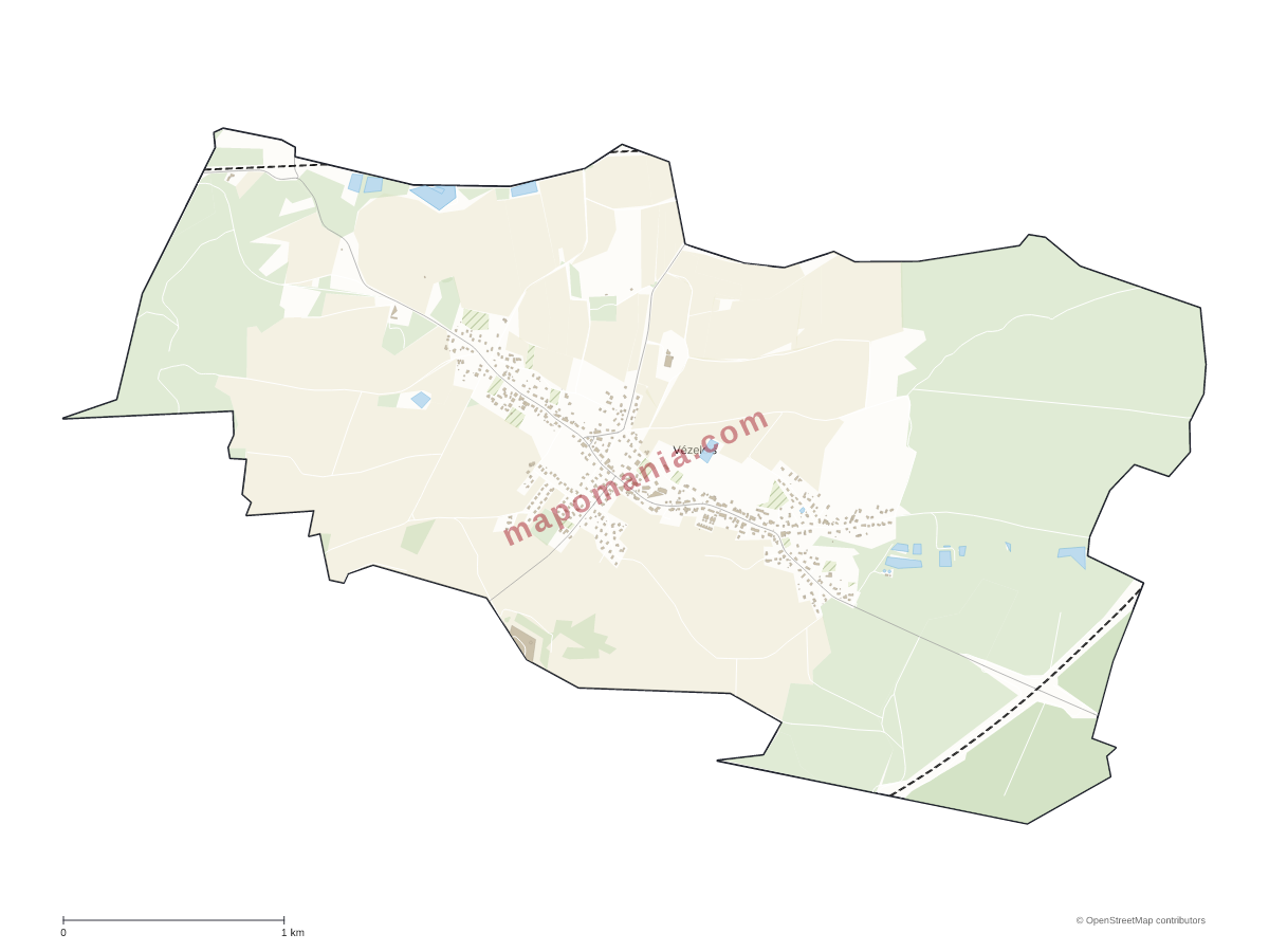 Carte de Vézelois à personnaliser