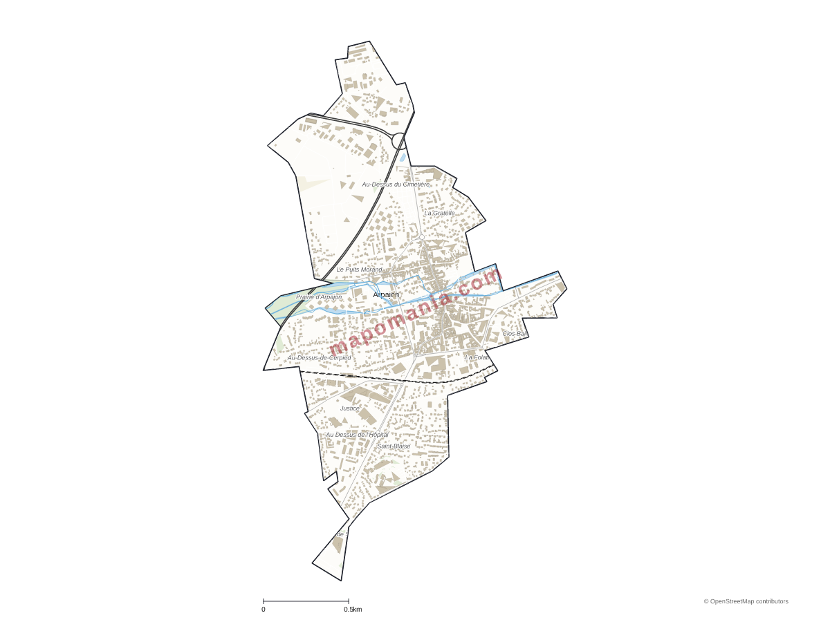 Carte de Arpajon à personnaliser