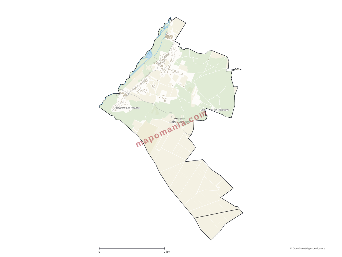 Carte de Auvers-Saint-Georges à personnaliser
