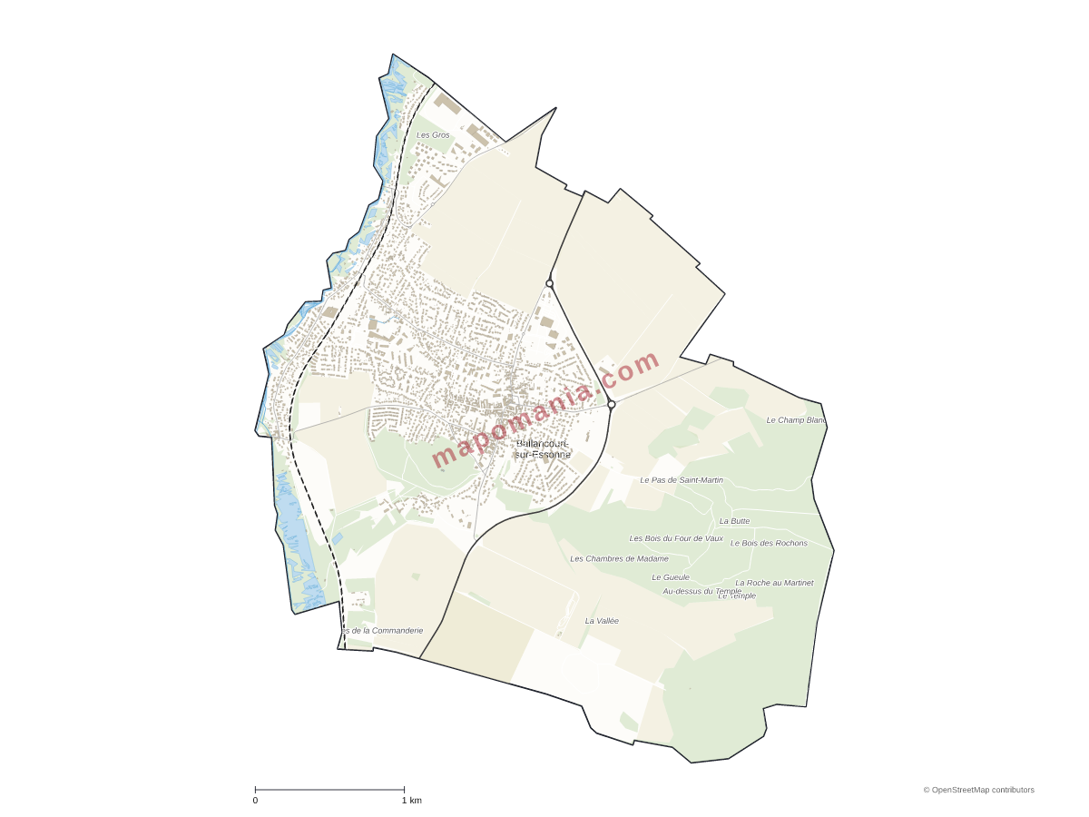 Carte de Ballancourt-sur-Essonne à personnaliser