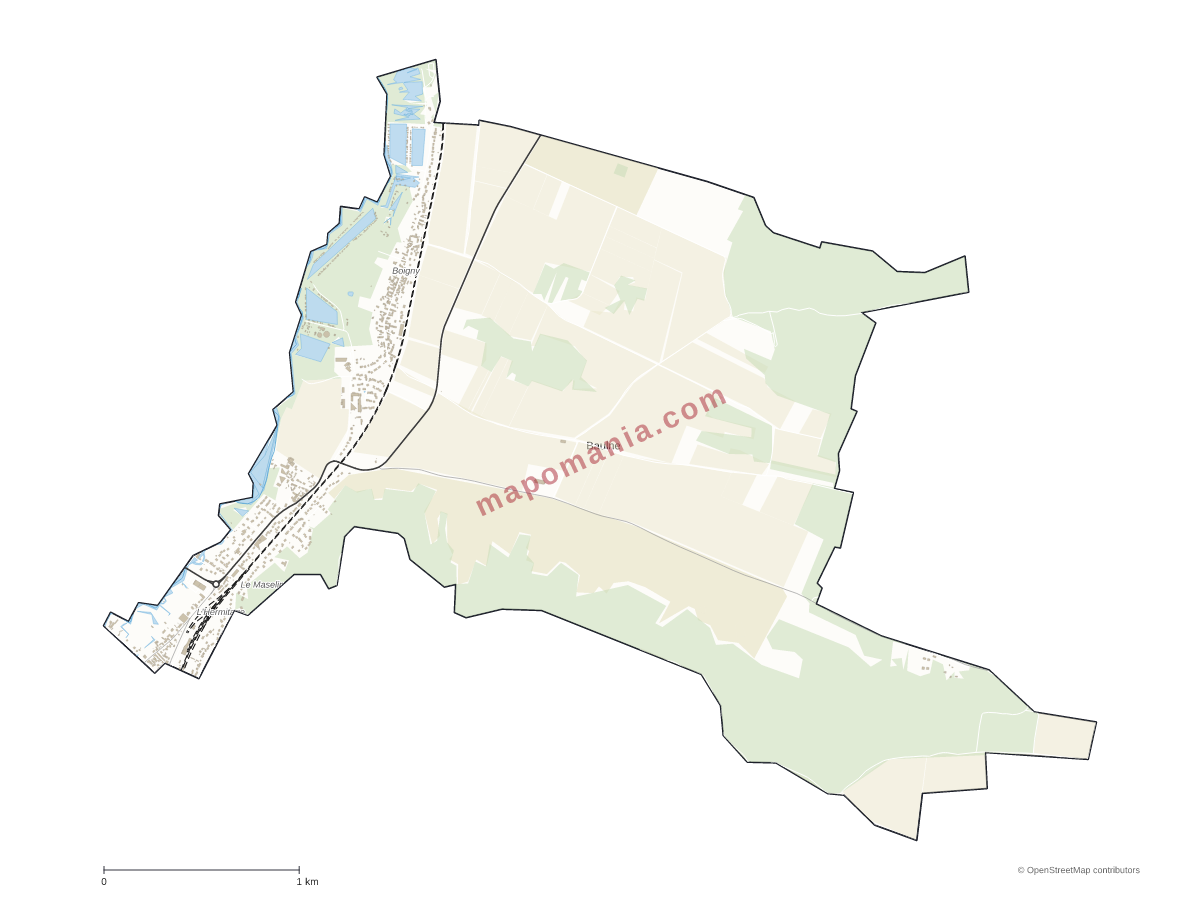 Carte de Baulne à personnaliser