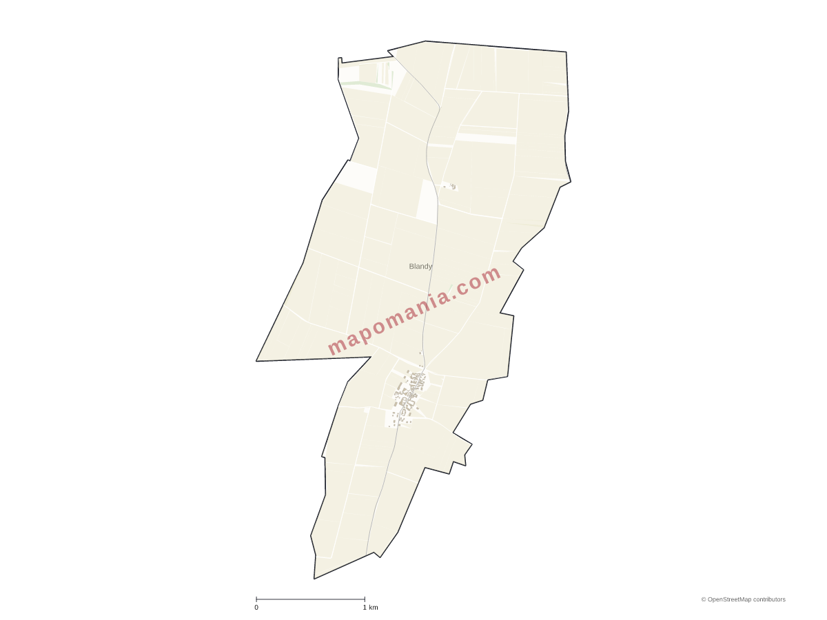 Carte de Blandy à personnaliser
