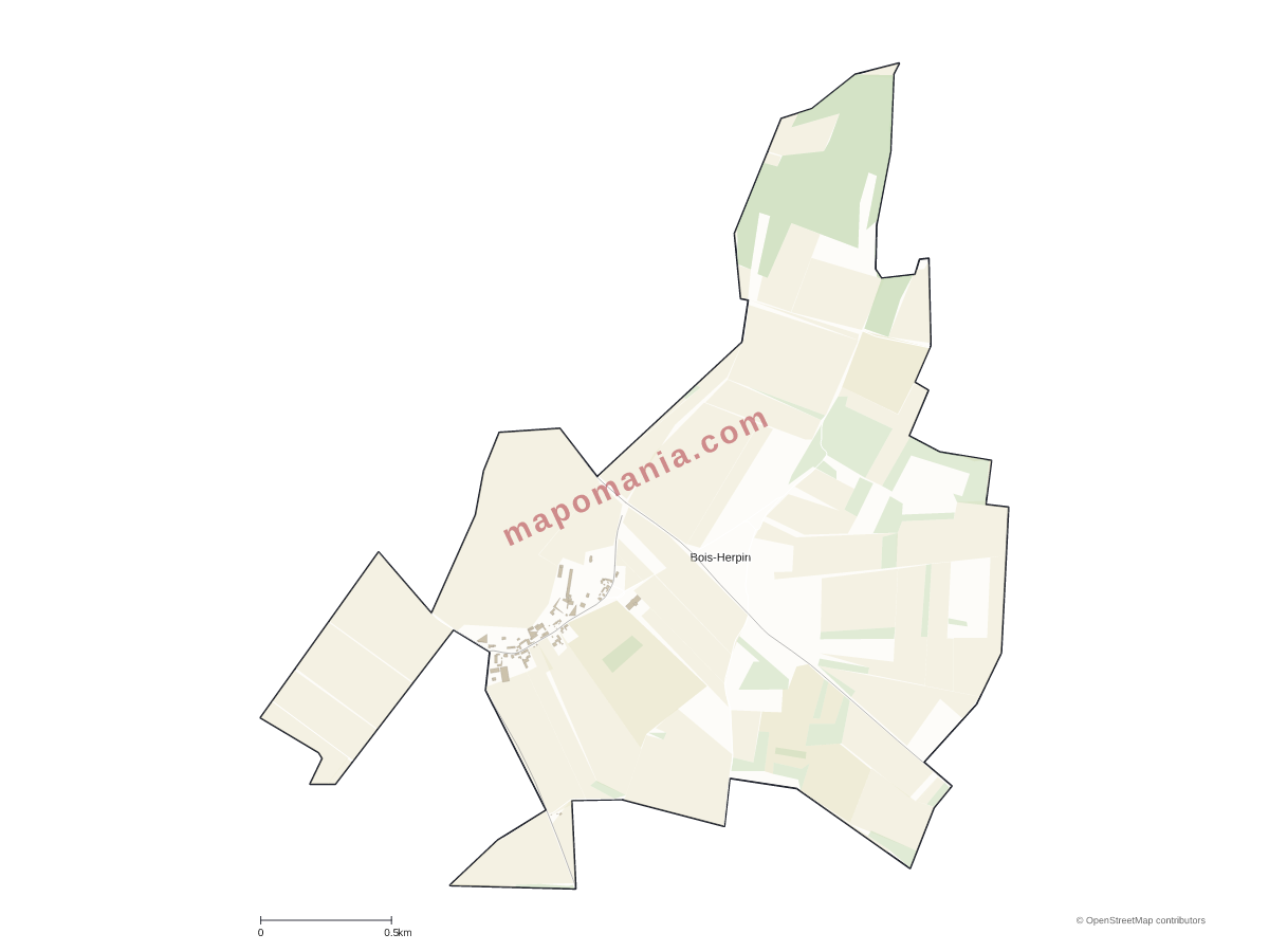 Carte de Bois-Herpin à personnaliser