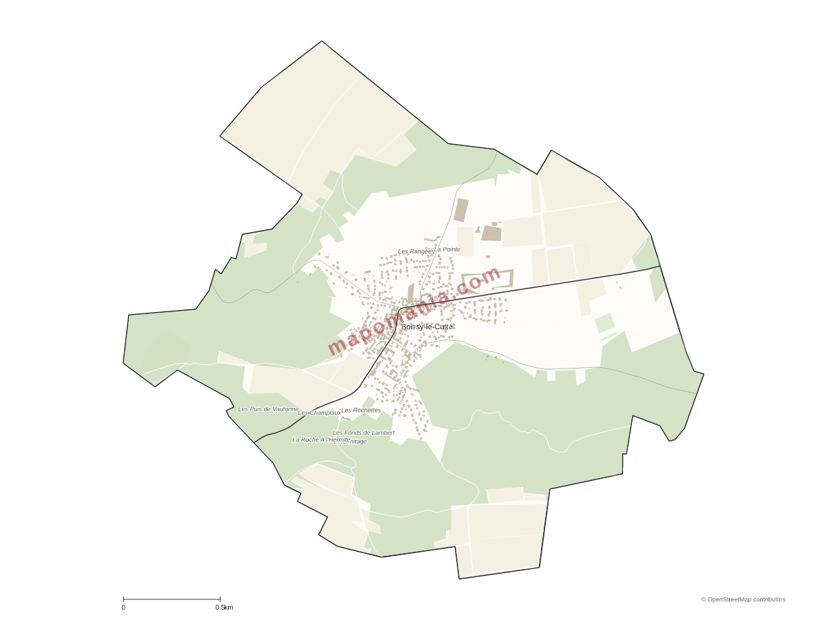 Carte de Boissy-le-Cutté à personnaliser