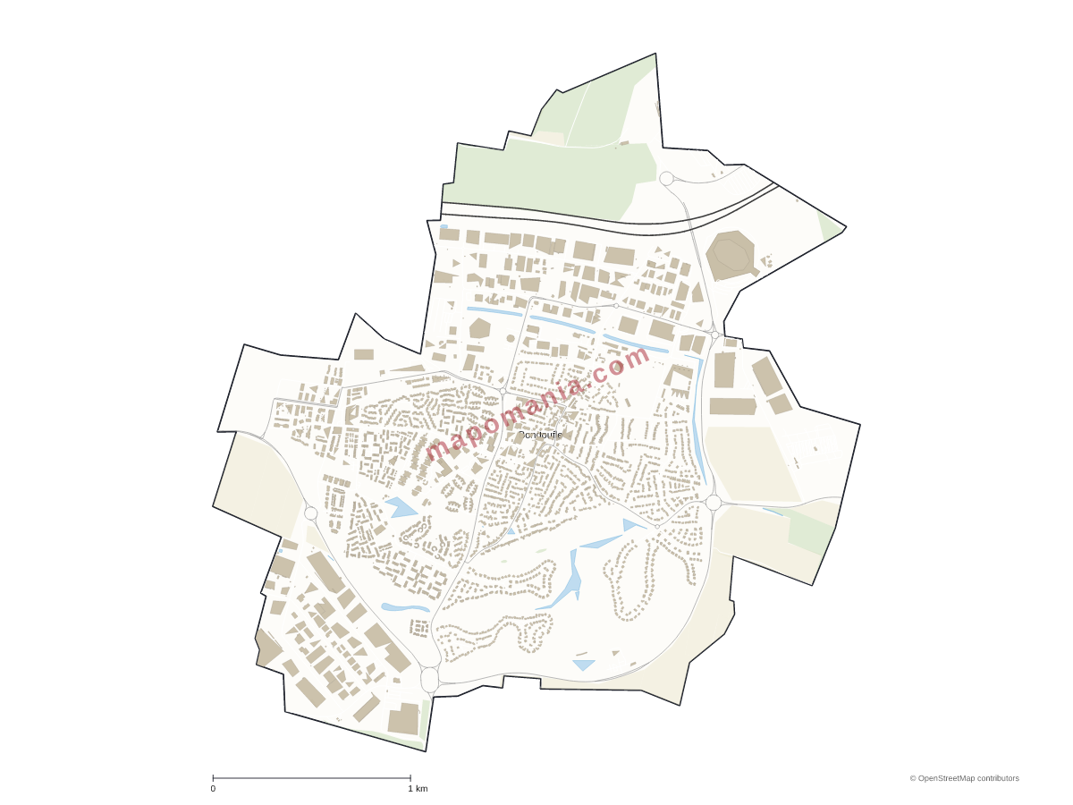 Carte de Bondoufle à personnaliser