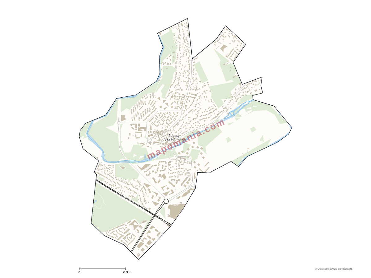Carte de Boussy-Saint-Antoine à personnaliser