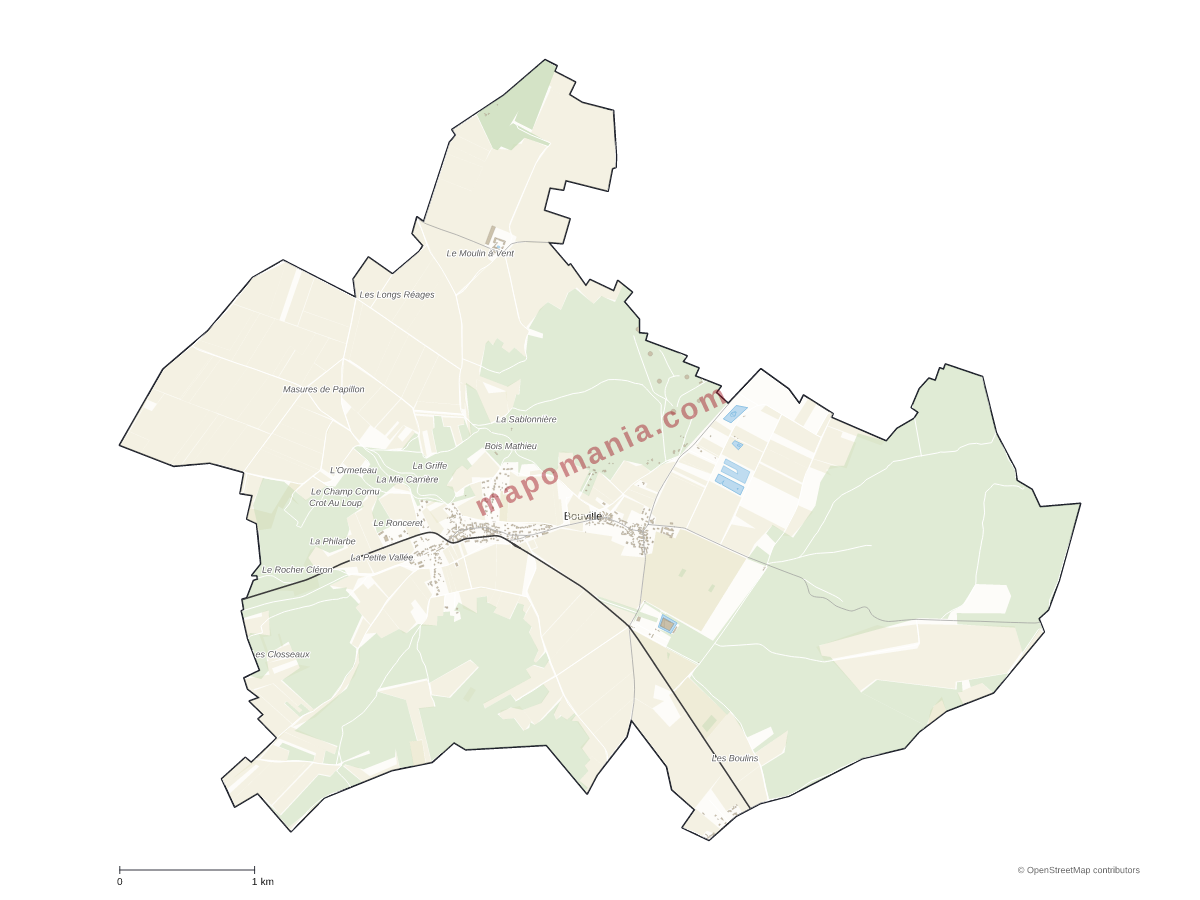 Carte de Bouville à personnaliser