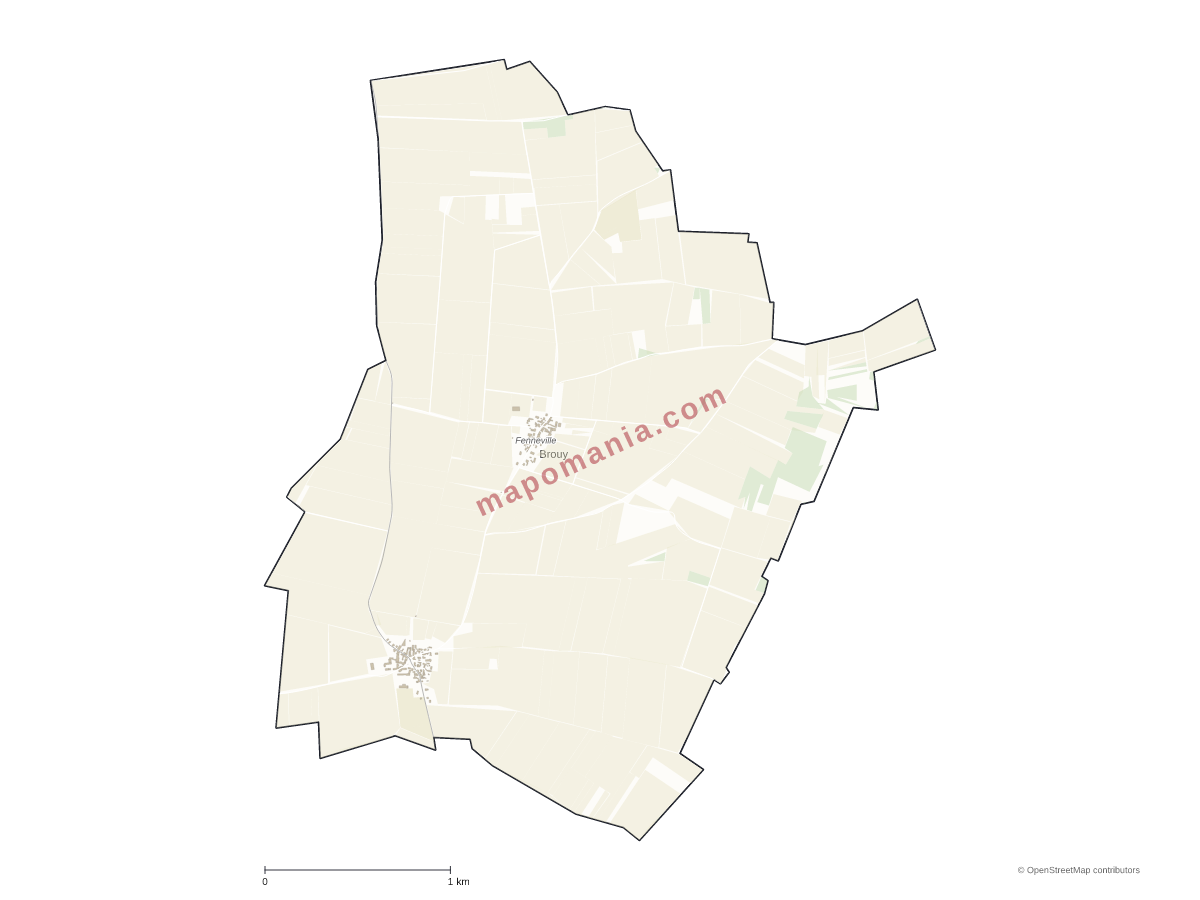 Carte de Brouy à personnaliser