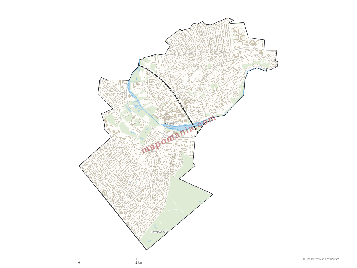 Carte de Brunoy à personnaliser