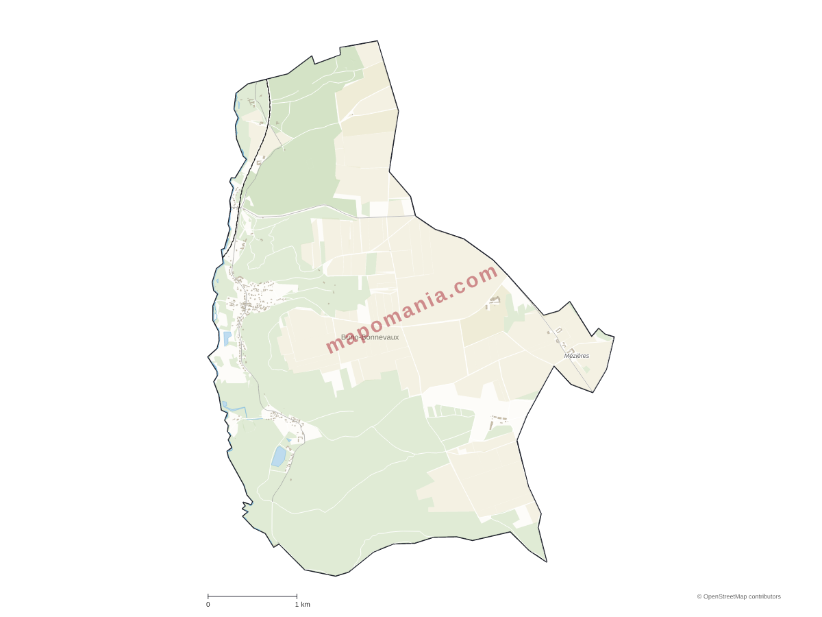 Carte de Buno-Bonnevaux à personnaliser