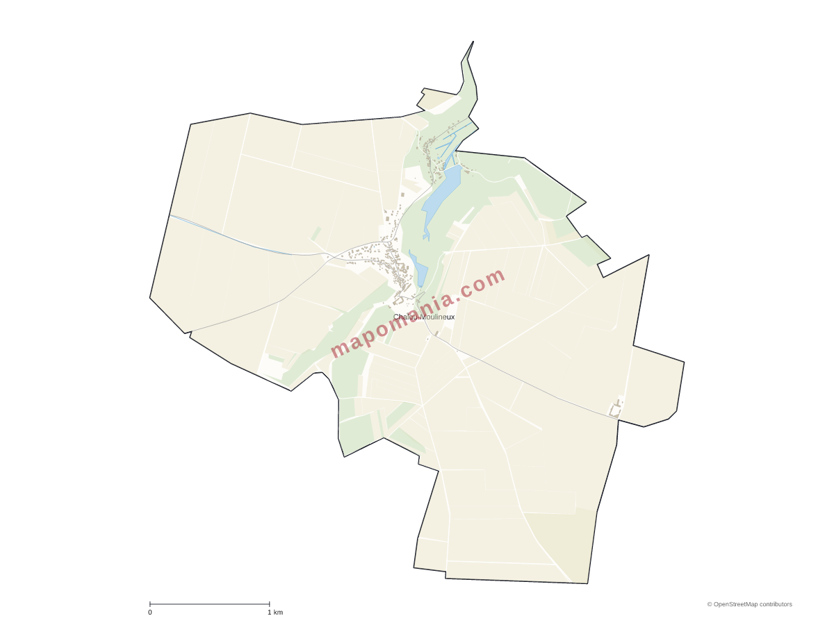 Carte de Chalou-Moulineux à personnaliser