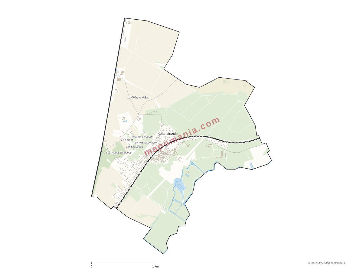 Carte de Chamarande à personnaliser