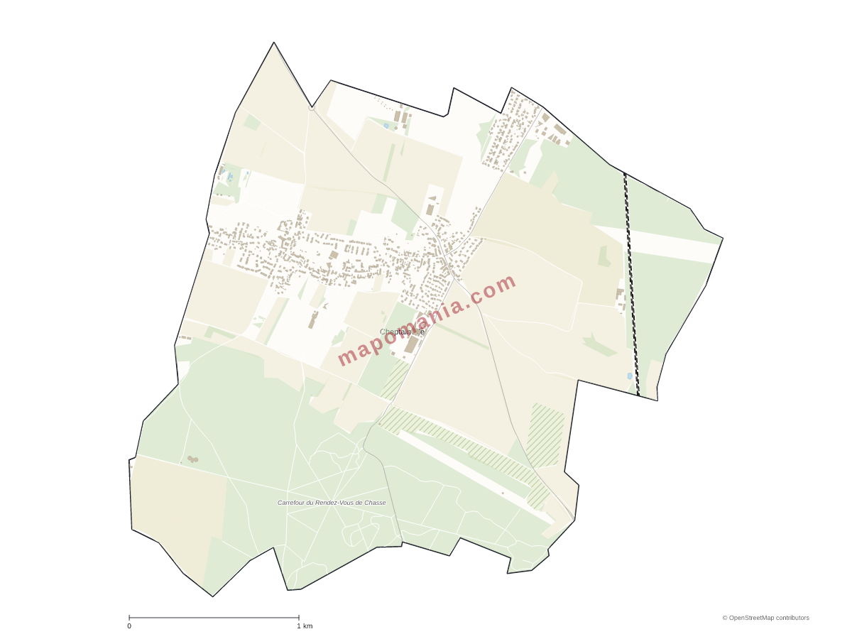 Carte de Cheptainville à personnaliser