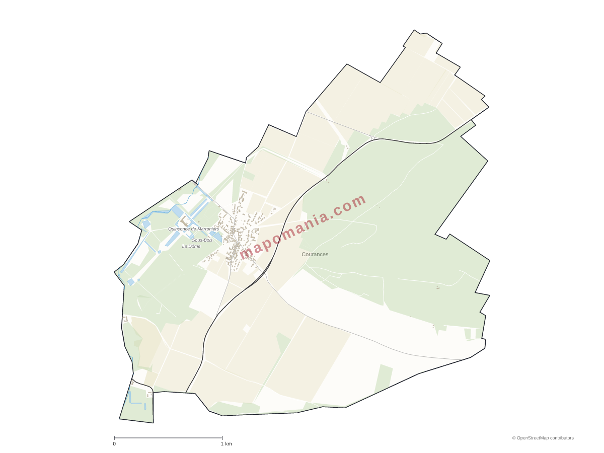 Carte de Courances à personnaliser