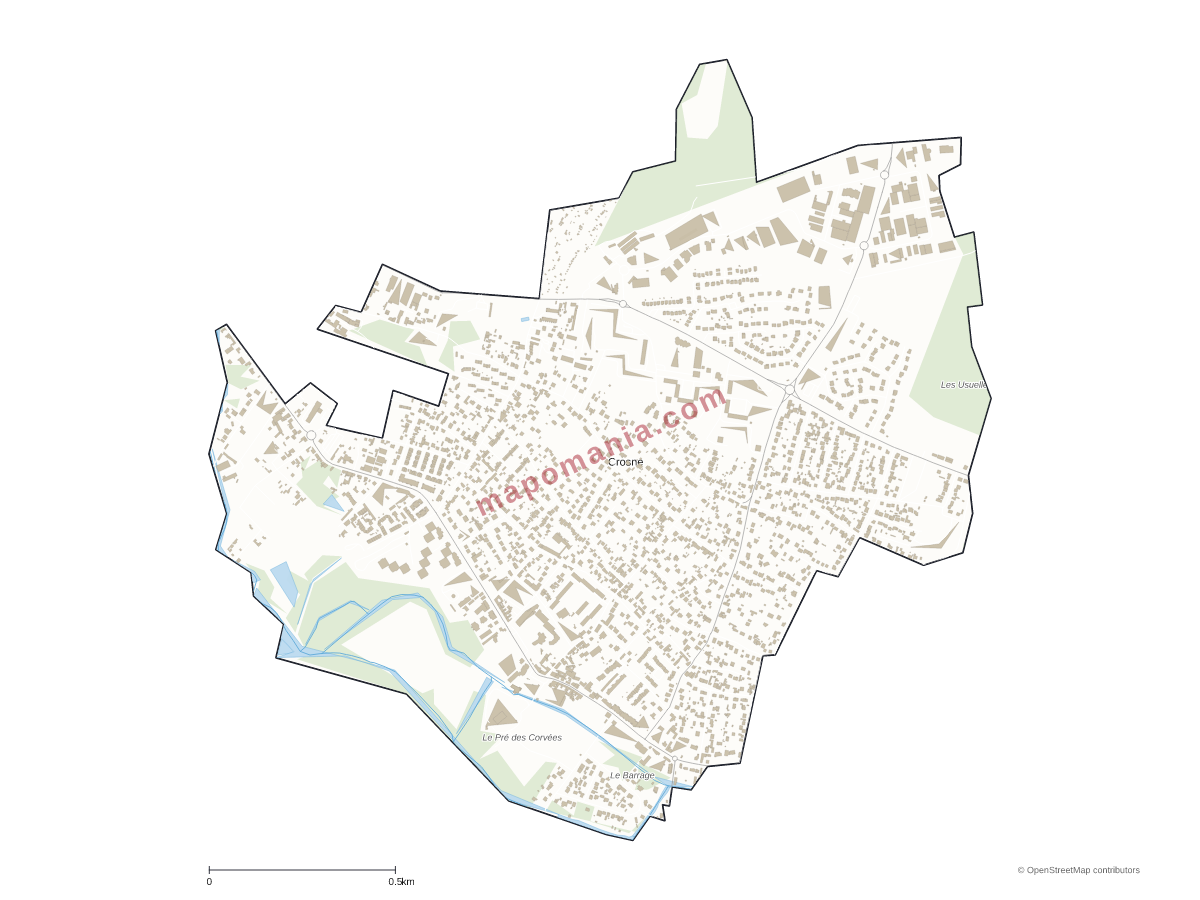 Carte de Crosne à personnaliser