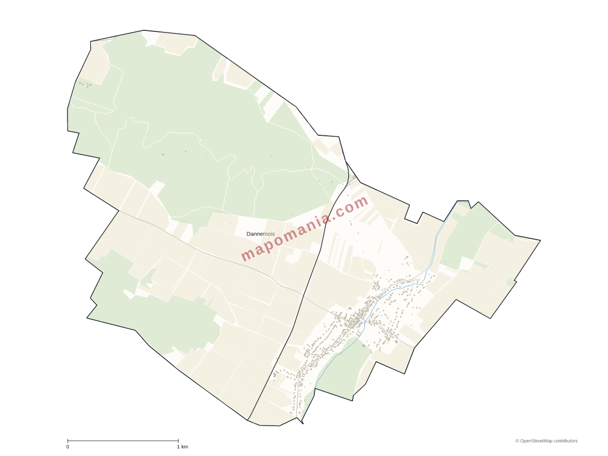 Carte de Dannemois à personnaliser