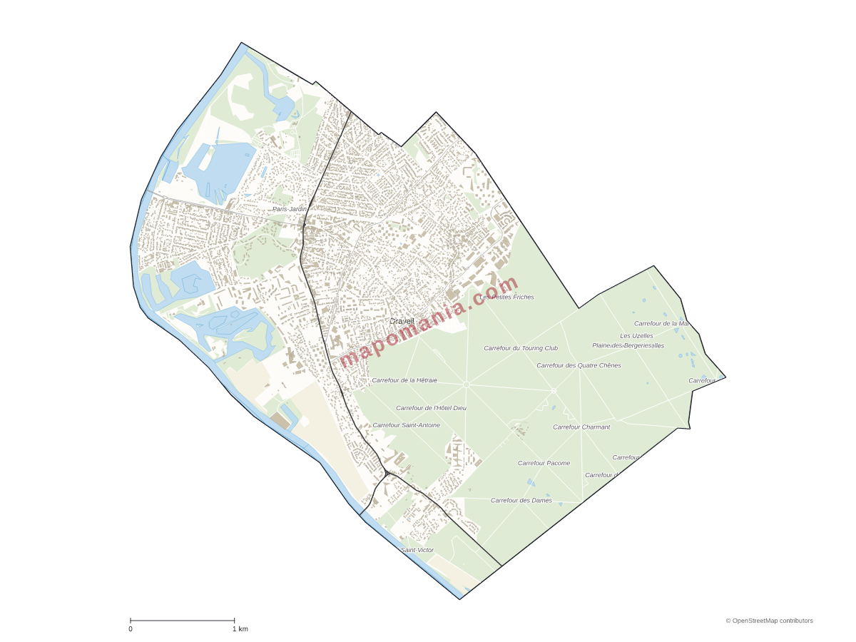Carte de Draveil à personnaliser