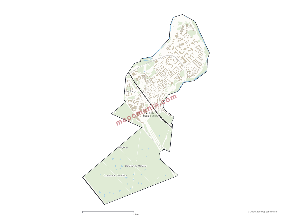 Carte de Épinay-sous-Sénart à personnaliser