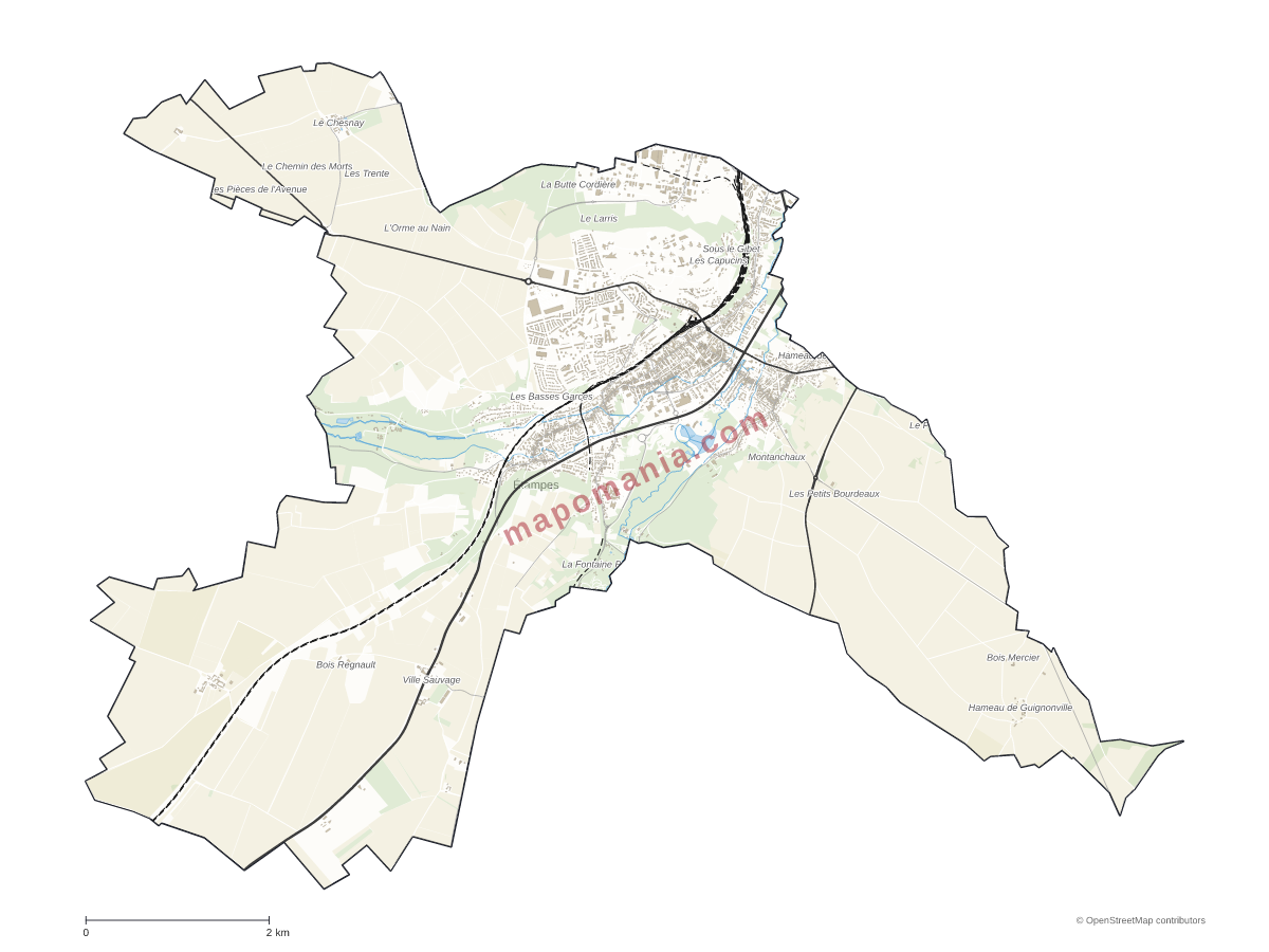 Carte de Étampes à personnaliser