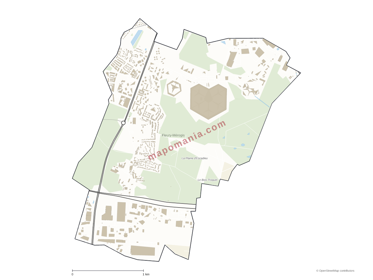 Carte de Fleury-Mérogis à personnaliser