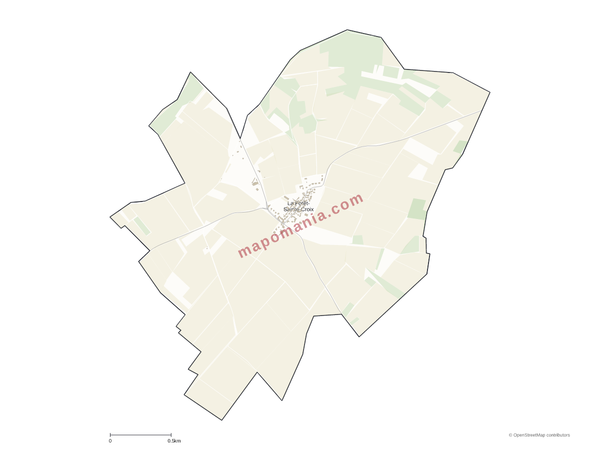 Carte de La Forêt-Sainte-Croix à personnaliser