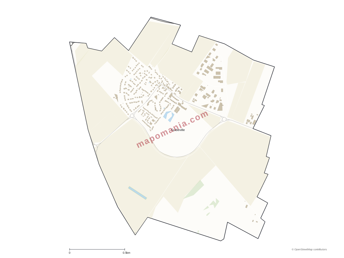 Carte de Guibeville à personnaliser