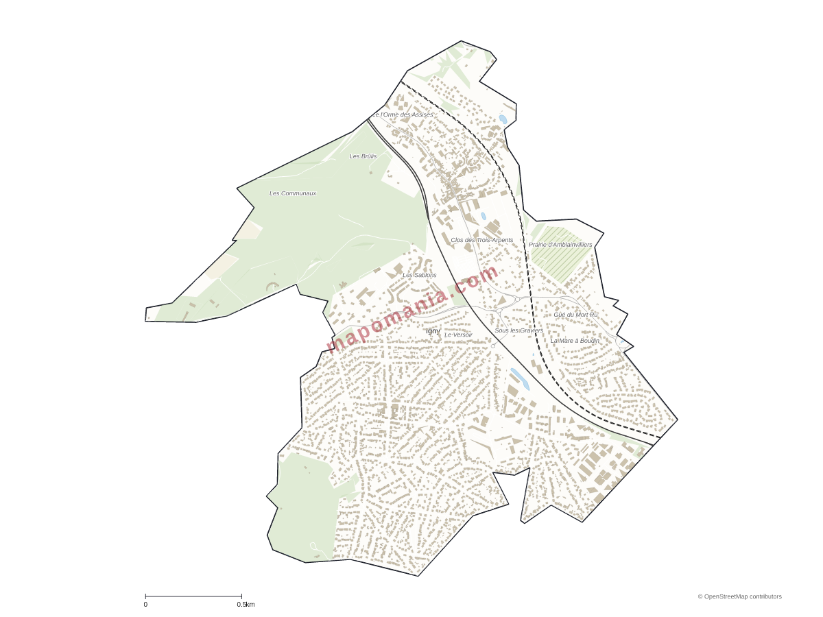 Carte de Igny à personnaliser