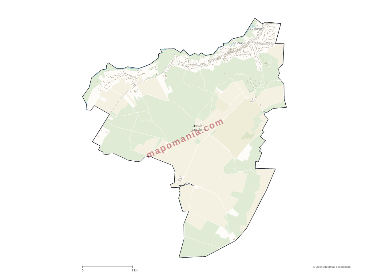 Carte de Janville-sur-Juine à personnaliser