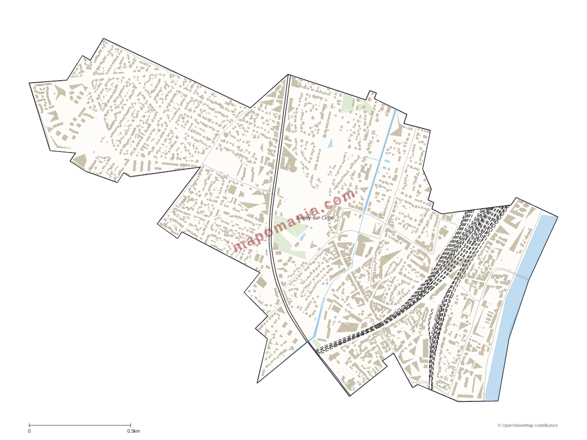Carte de Juvisy-sur-Orge à personnaliser