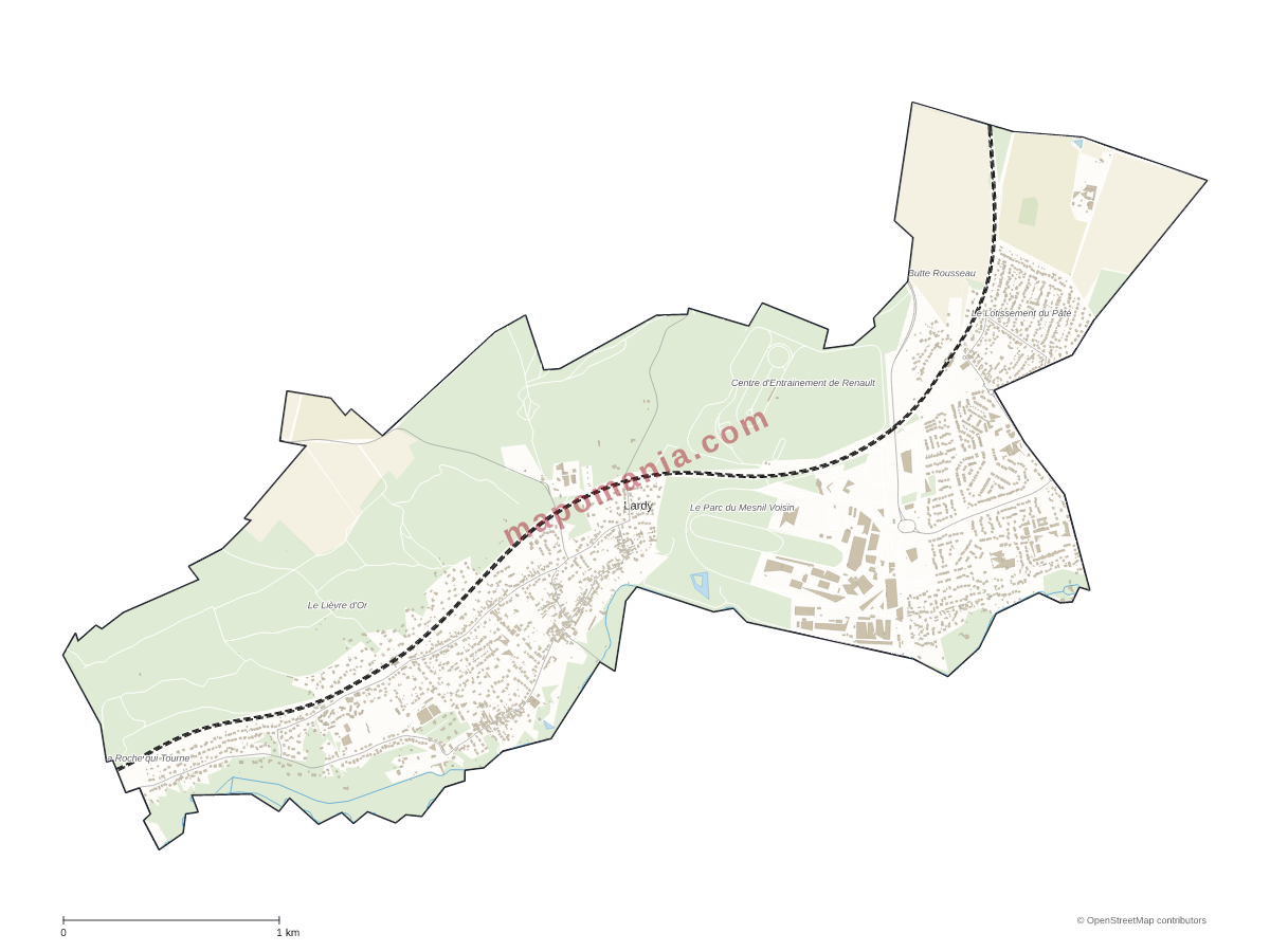 Carte de Lardy à personnaliser