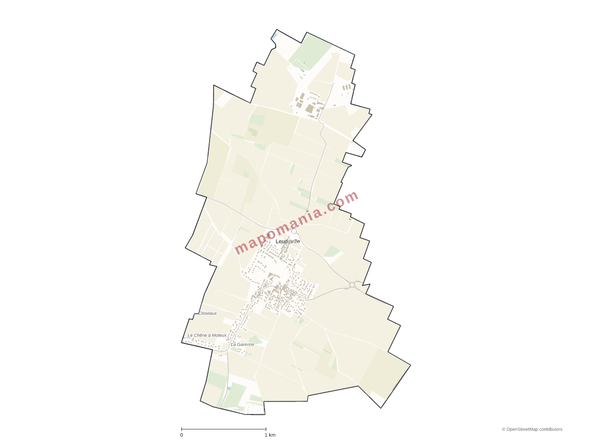Carte de Leudeville à personnaliser
