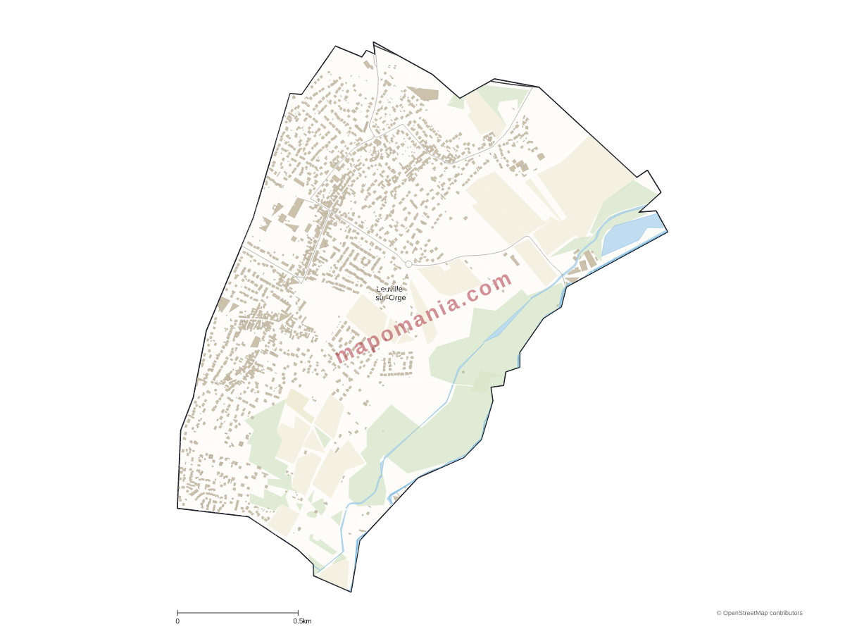 Carte de Leuville-sur-Orge à personnaliser