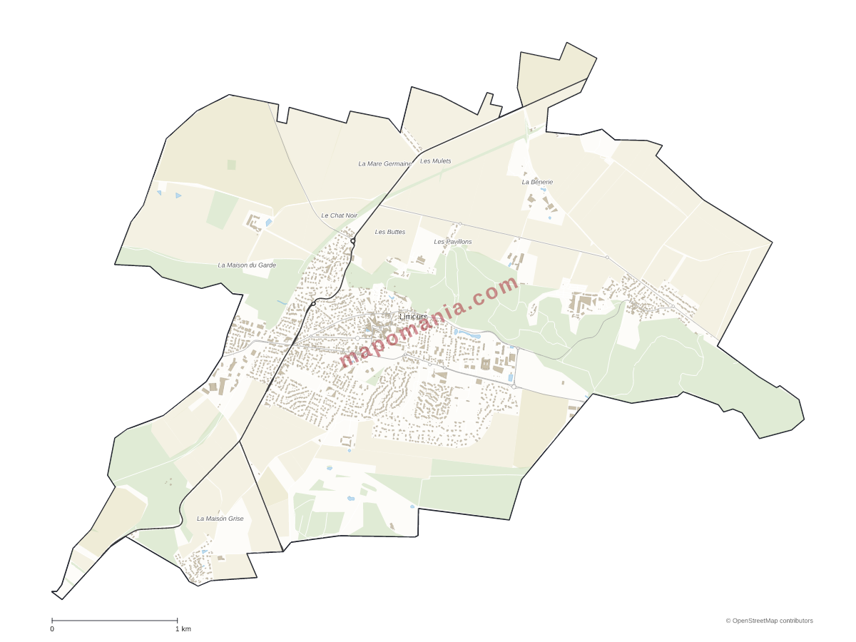 Carte de Limours à personnaliser